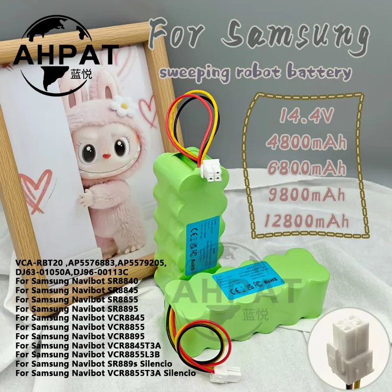 Для Samsung SR8895 SR8840 SR8845 SR8855 VCA-RBT20 DJ96-00113C аккумулятор для робота-пылесоса 14,4 В NI-NH 4,8 Ач-12,8 Ач Замена Для Samsung SR8895 SR8840 SR8845 SR8855 VCA-RBT20 DJ96-00113C аккумулятор для робота-пылесоса 14,4 В NI-NH 4,8 Ач-12,8 Ач Замена