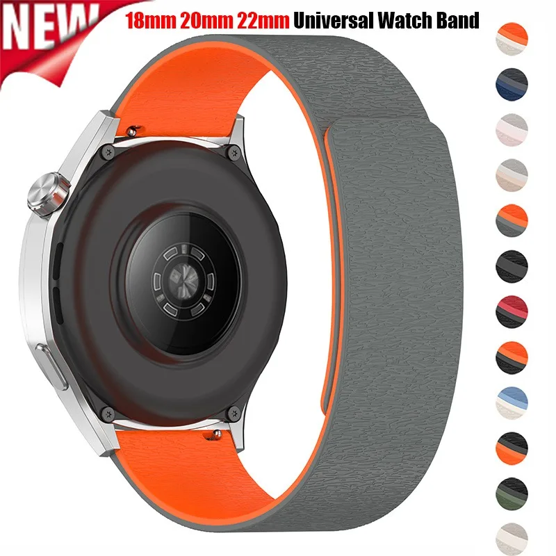 18mm 20mm22mm Magnetarmband für Samsung Galaxy Watch 7/6/5/4/Gear S3/Active2 Silikonband für Huawei GT4 GT3 Garmin Venu 3S 2S