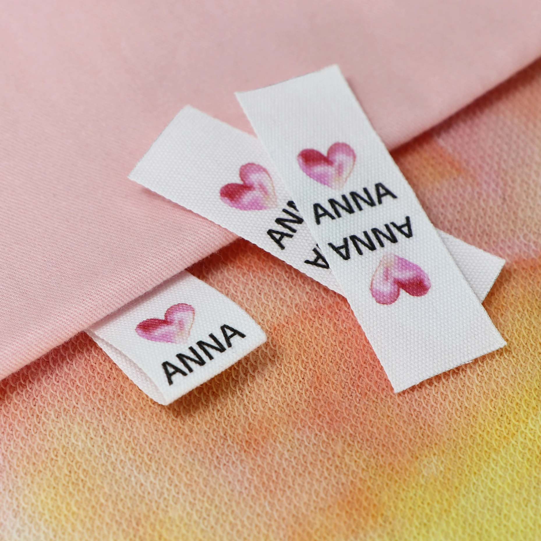 Sewing labels / Custom brand labels, Clothing labels, Sewing, Fabric 100% cotton,  custom text (FR061)