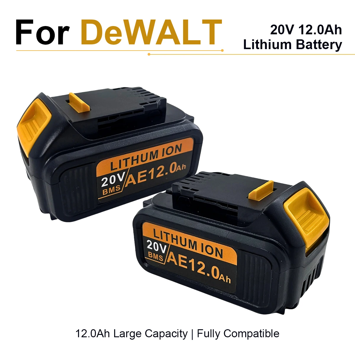 

20V MAX Battery for DeWALT 6.0Ah/8.0Ah/12.0Ah Replacement DCB200 DCB203 DCB204 DCB205 DCB206 for Cordless Power Tools