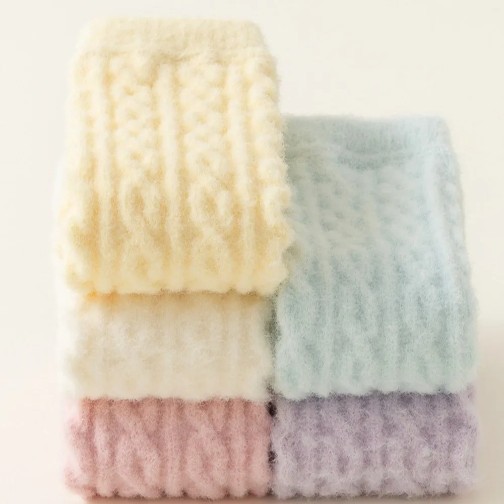 Ribbed Children Leg Warmers Soft Fabric Knitted Texture Infant Leg Warmers Stretch Fit Multiple Colors Knee High Leg Sleeves
