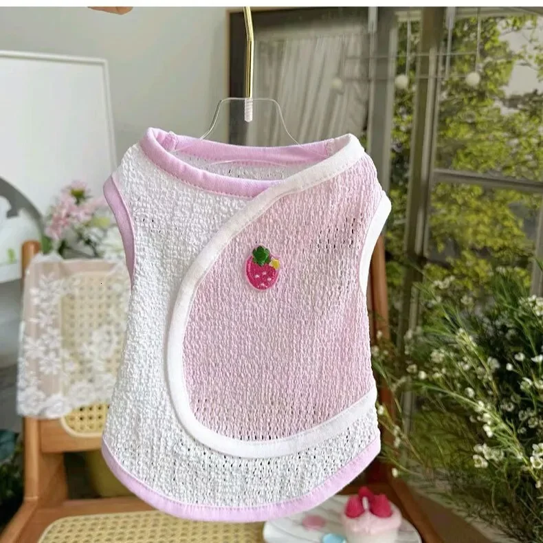 

Весенне-летняя сетчатая одежда для собак с героями мультфильмов, дышащая, не выпадающая, меховая одежда для кошек, собак, плюшевого мишки, оптовая продажа