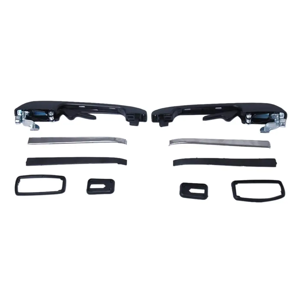 

Комплект черных дверных ручек для автомобилей, пластиковые и металлические ручки для Golf MK1 MK2, задние левая и правая