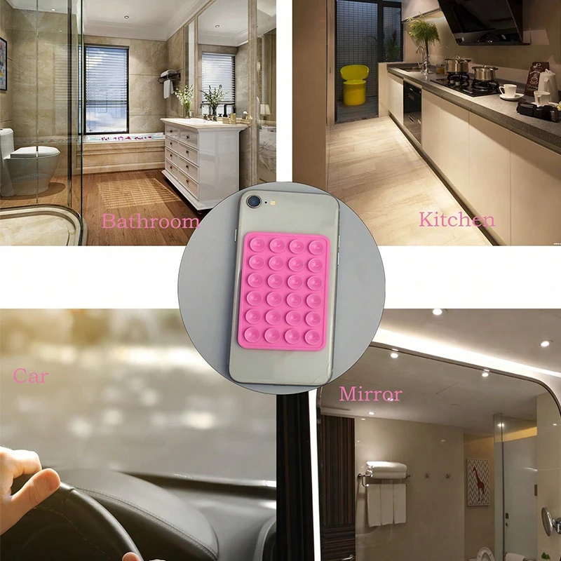 Silicone Suction Silicone Suction Cups Square Phone Case Back Silicone Suction Cups Large Suction Silicone Cell Phone Holder Cup - Image 2