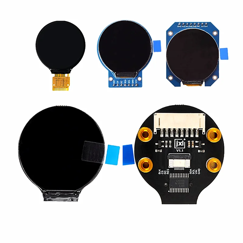 

1.28 inch IPS color TFT LCD module 1.28 "RGB LED round screen 240*240 GC9A01 drive 4-wire SPI interface
