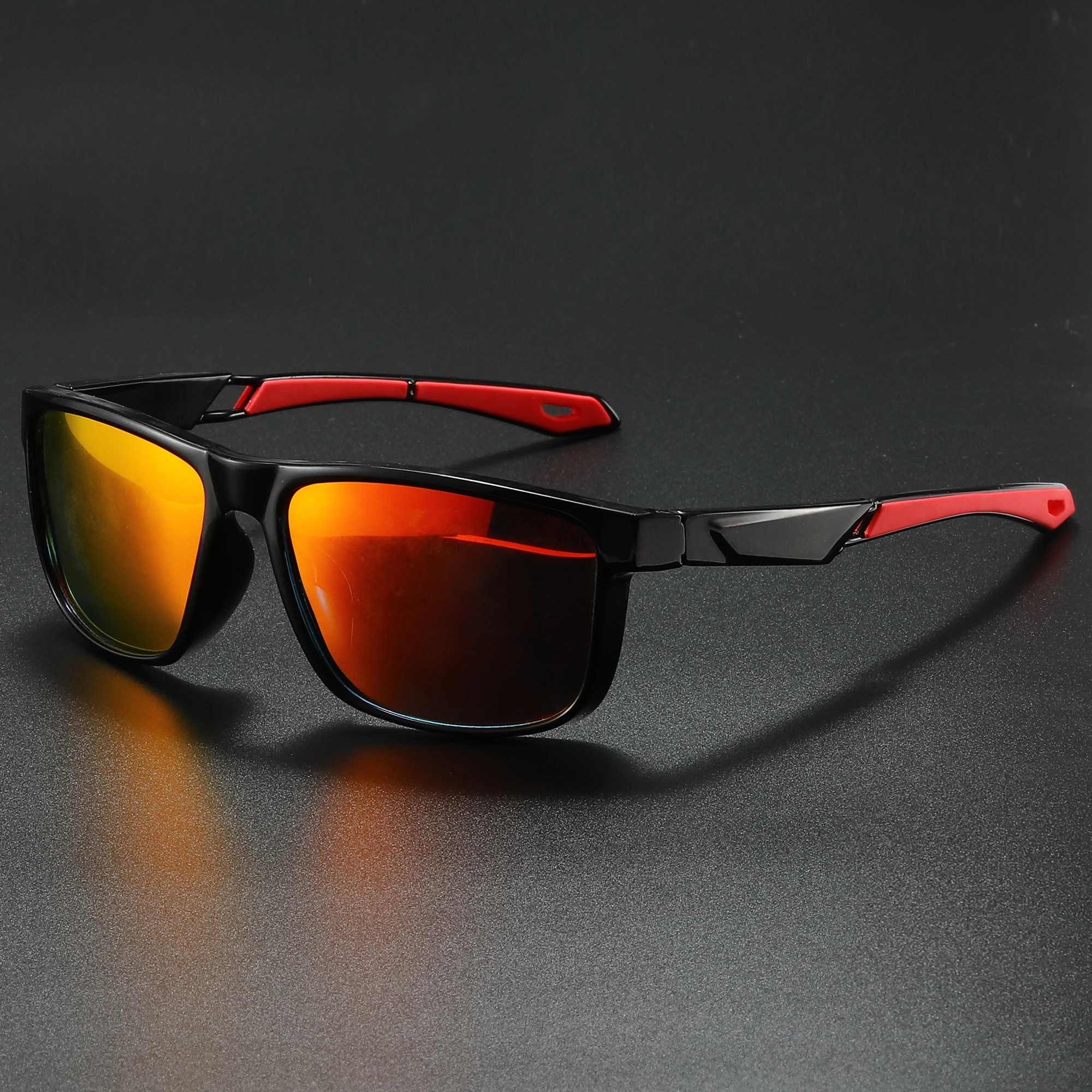 Occhiali da sole polarizzati quadrati retrò Punte per templi in gomma leggera Comfort adatto per occhiali classici unisex casual e all'aperto