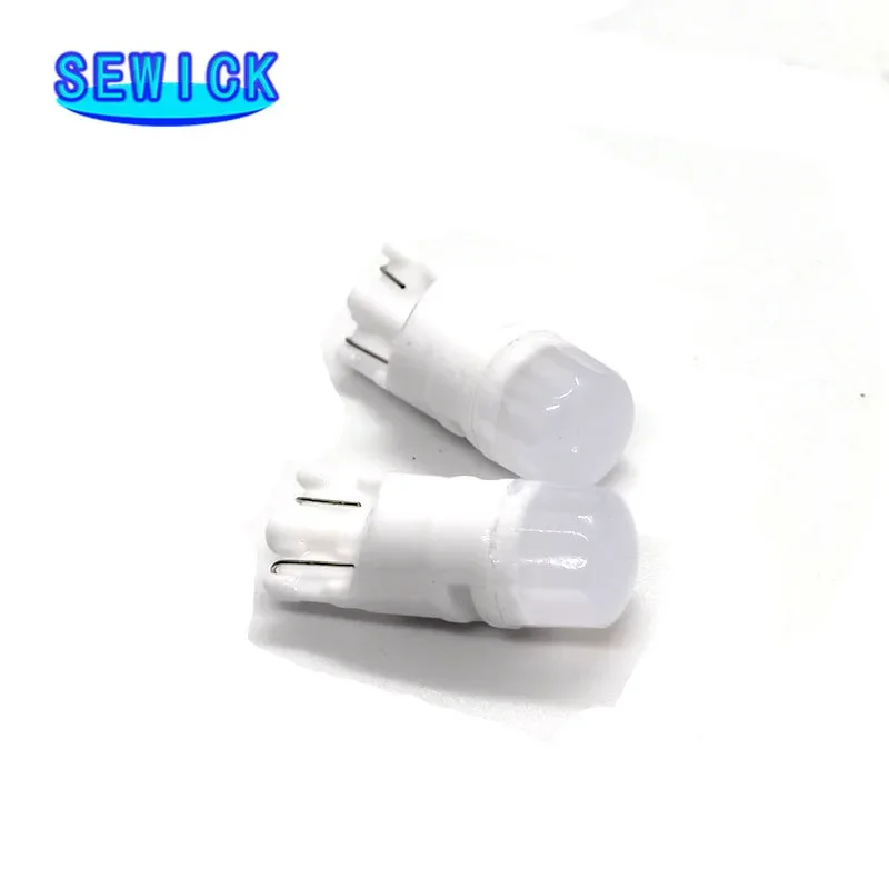 100Pcs T10 W5W Ceramic 3D LED Waterproof Wedge Licence Plate Lights WY5W Turn Side Lamp Car Reading Dome Light Auto Parking Bulb