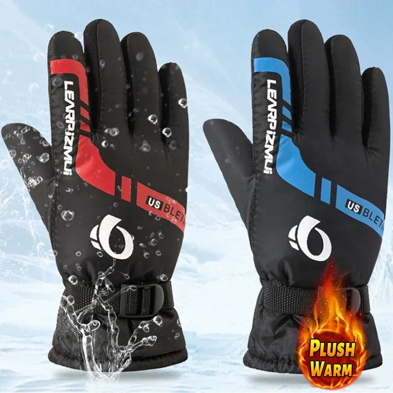 

Thicken Winter Cycling Gloves Men Outdoor Waterproof Skiing Riding Motorcycle Warm Mitten Non-slip Gloves Thermal Sport Gloves