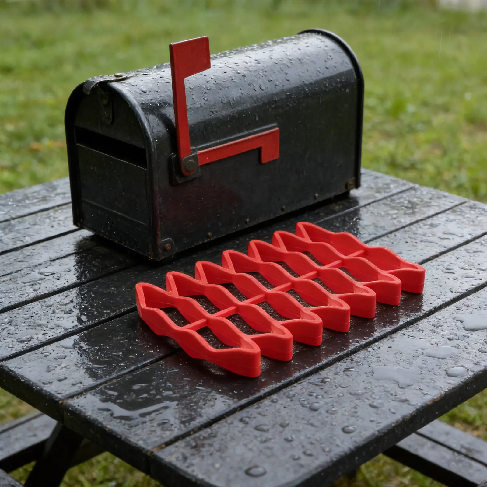 2Pcs Mailbox Grate Liner Waterproof Silicone Insert Tray Rain Protector Moisture Barrier Fits Square Brick Apartment Mailboxes