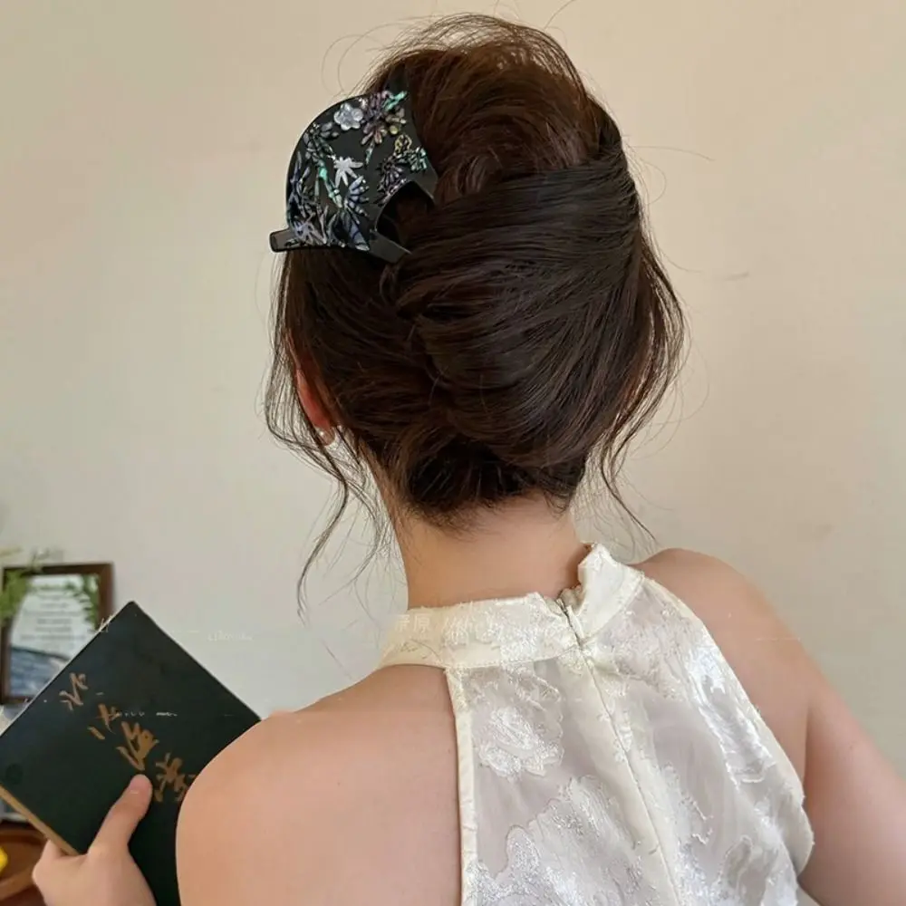 

U-shaped Fan Hair Stick Chinese Style Girl Hair Accessories Chinese Style Hairpin Ancient Style Cheongsam Hair Chopstick