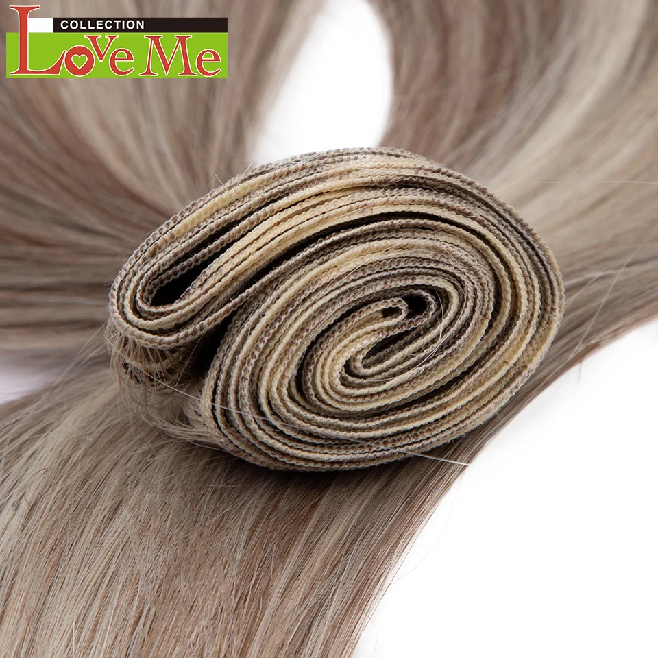 26 inch Yaki Straight Hair Extensions Salon Synthetic Hair Bundles High Temperature Fiber Ombre Blonde Fake Hair
