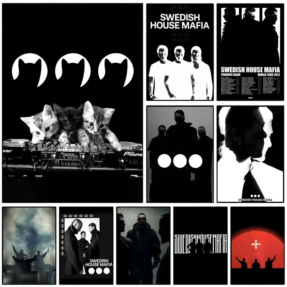 Póster de cantante de S-Swedish H-House M-Mafia, decoración de pared autoadhesiva HD para el hogar, oficina, dormitorio y más, opción de regalo ideal