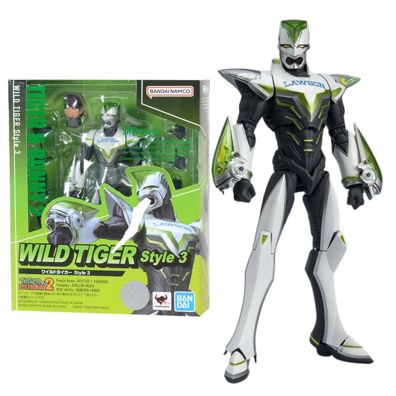 

Bandai Figure Tiger Bunny Anime Figures SHF Wild Tiger Style 3 Collection Model Action Figure Toys For Boys Children's Gifts