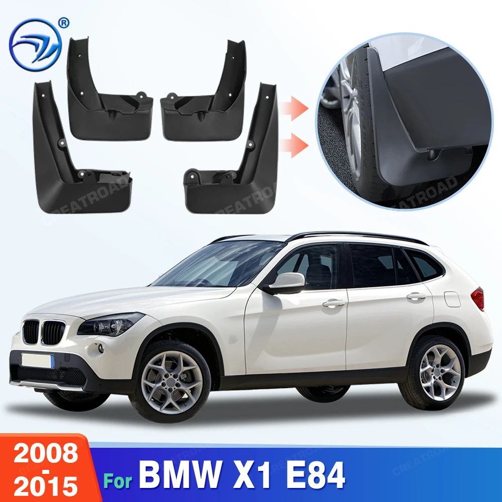 Custom Fit 4PCS Mud Flaps for BMW X1 E84 2008 2009 2010 2011 2012 2013 2014 2015 No Drilling Splash Guards Fender Accessories