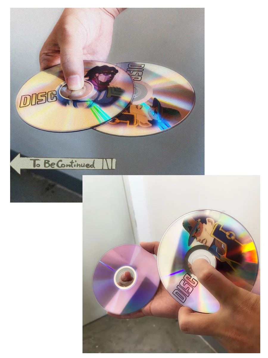 Jojo’s Bizzare Adventure Kujo Jotaro Stand Star Platinum Cosplay Disc CD Prop Accessories Toy Gift
