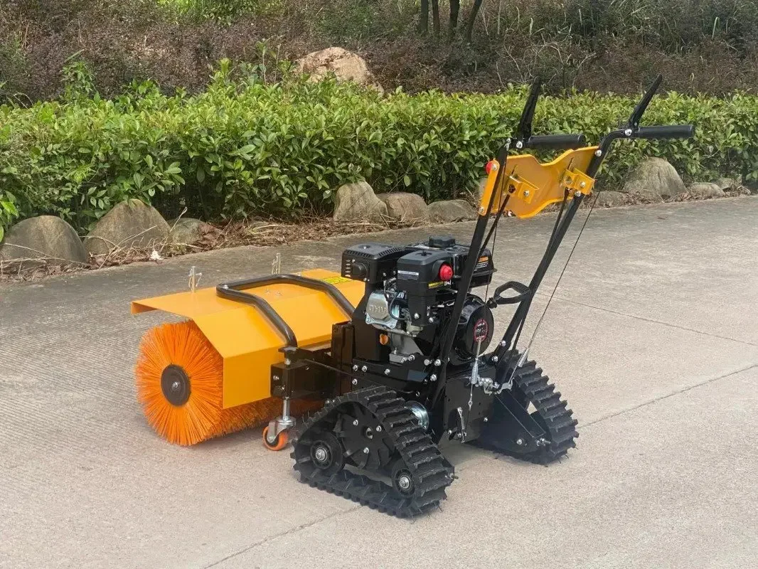 Municipal sanitation road snow removal snow removal equipment small hand-push crawler snow removal machine