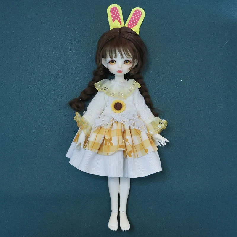 Cute Fashion Dress Whole Set Lolita Style 1/6 BJD Doll Changing Clothes 30cm Doll Children and Girls Toy Gift