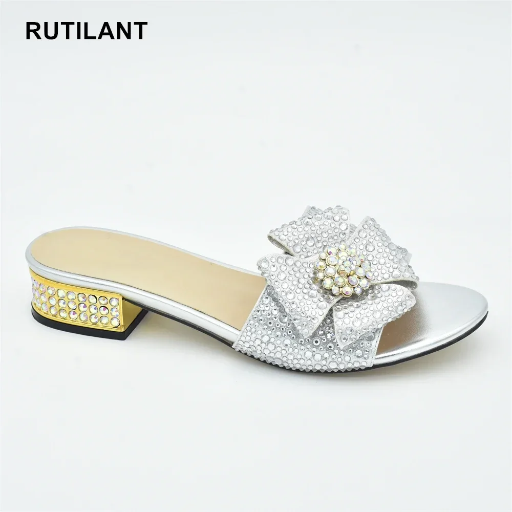 

Nerw Fashion Laies Summer Shoes High Heel Sandals Wedding Italian Women Party Shoes Decorated with Rhinestone Woman Shoes