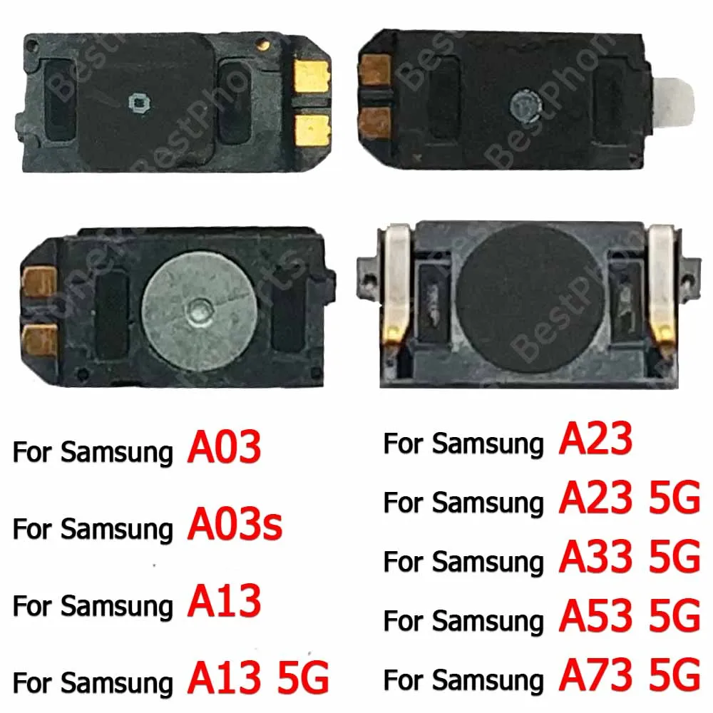 Speaker telinga depan atas untuk Samsung Galaxy A13 A23 A33 A53 A73 5G A03 A03s Earpiece Earphone pengganti suara suku cadang perbaikan