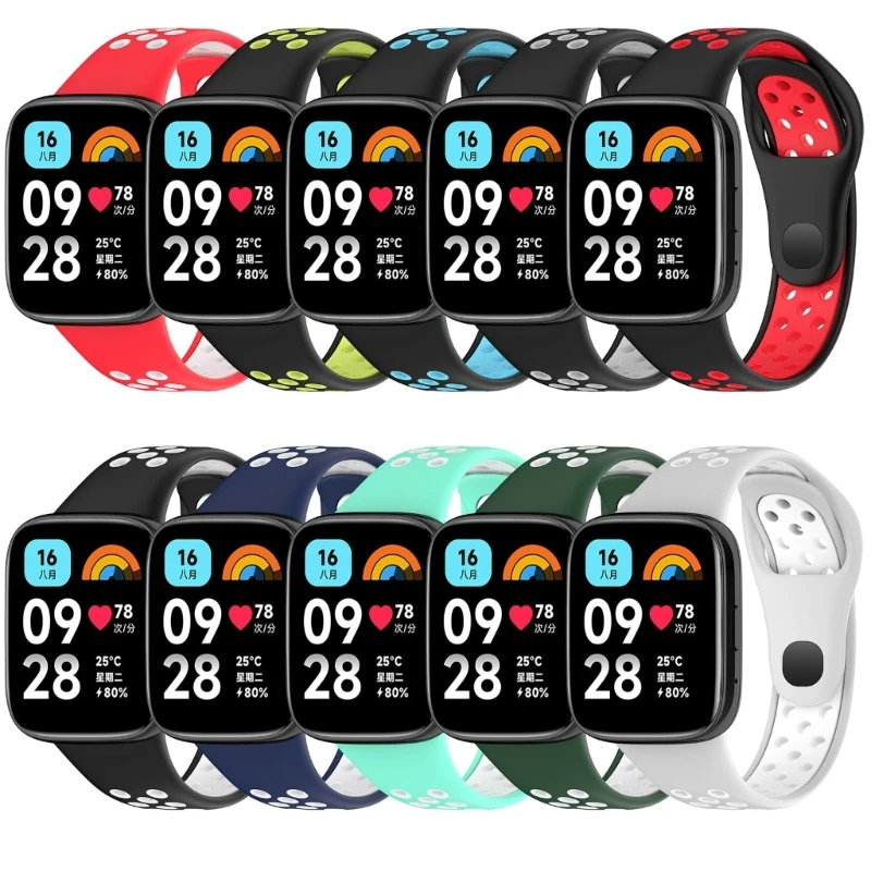 Watch Bands For Redmi Watch3 Lite Active Women Men Girls Soft Silicone Wristbands Replacement Strap 95AF