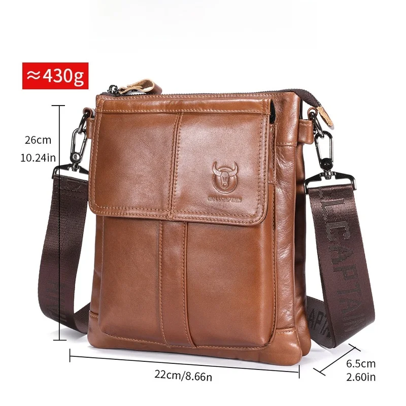 Men's Shoulder Crossbody Bag with Retro Large Capacity and Multi-function Shoulder Bag