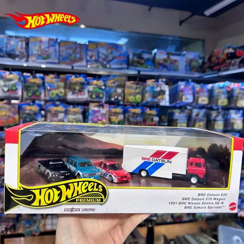 새로운 오리지널 핫휠 클크 프리미엄 박스 세트 이국적인 레이서 포르쉐 GMH39 맥라렌 메르세데스-벤츠 트랜스포터 합금 다이캐스트 모델카