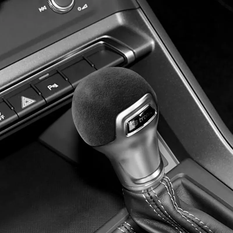 For Audi A3 Q2L S3 TT Sport Gear Shift Knob Boot Cover Trim Sticker Made of Alcantara Car Premium Interior Tuning Accessories view 6