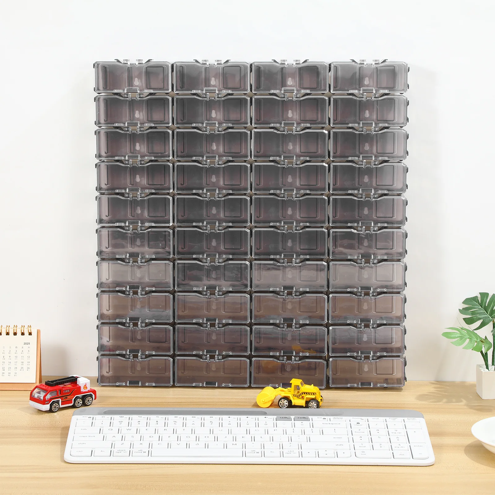 

40Pcs Clear Miniature Car Display Case Small Plastic Storage Organizer Showcase Car Collection Protective Display Cover