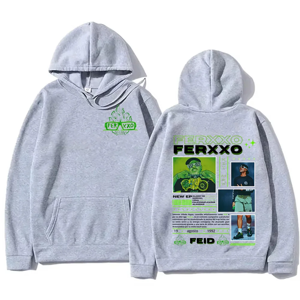 แร็ปเปอร์ฟีด เฟอร์ซิโอเสื้อฮู้ด 90 ฮิปฮอปสไตล์วินเทจเสื้อฮู้ดผู้ชายแฟชั่นเสื้อฮู้ดลำลองใหม่สตรีทแวร์
