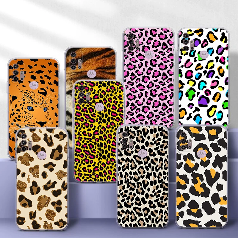 Fashion leopard Soft Case for LG K71 K8 Plus K9 Lite Q510 K92 Q92 Stylo 6 7 V40 V50 V60  G9 X4 Q61 Q60