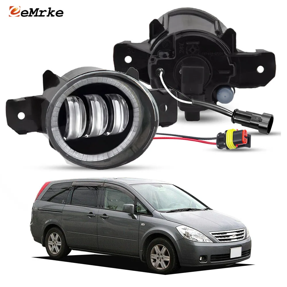 

OEM Style Led Fog Lights or Halogen Angel Eye DRL Driving Lamp For Nissan Presage U31, Presage Rider, Highway Star 2003-2006