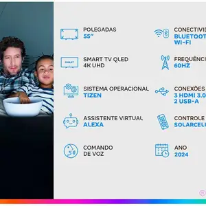 Smart TV 55 8 principais vendas televisão smart tv - №6