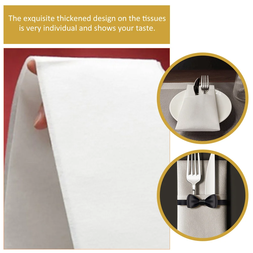 

50Pcs Exquisite Thickened Party Napkins Disposable Dining Table Decorative Tissues Wedding Banquets Safe Skin Friendly