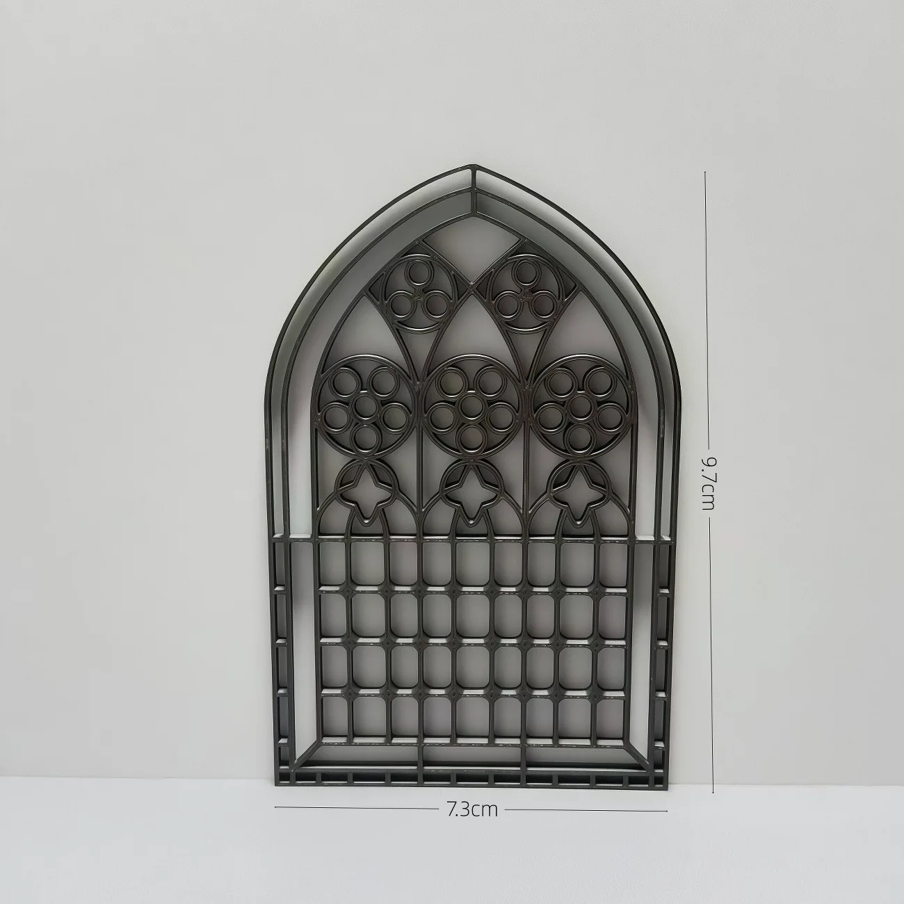 1:12 Scale Gothic Arched Window, Miniature European Style Dollhouse Accessory, Dark Aesthetic Backdrop for Diorama Scene