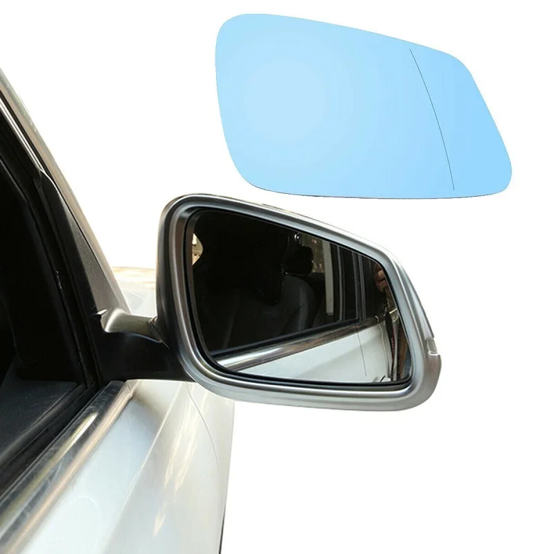 Blue Side Rearview Heated Mirror Glass For BMW F01 F07 F10 F11 F12 Left/Right 51167251583/51167251584