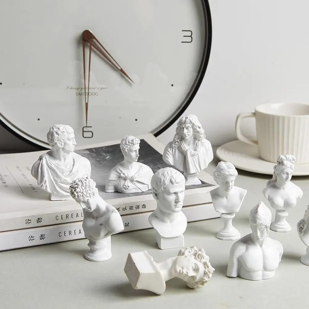 Nordic Style Drawing Practice Home Decor Famous Sculpture Greek Mythology Figurine Gypsum Portraits Plaster Bust Statue