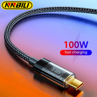 NNBILI USB Type C Cable For Huawei Honor Xiaomi Samsung Super Charge 66W/100W Fast Charging USB C Charger Data Cable Wire Cord