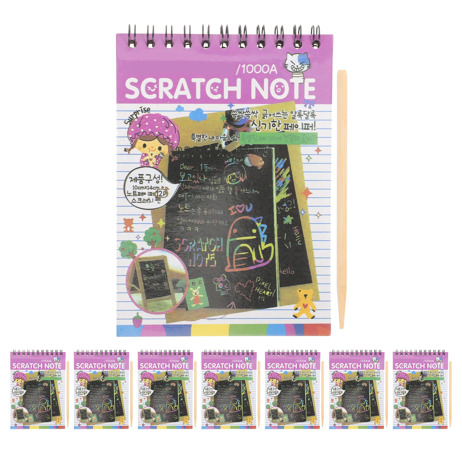 

6 set Kids Small Size 6 Sets Colors Portable Notebooks Safe Paper Perfect Gift Artistic Toys