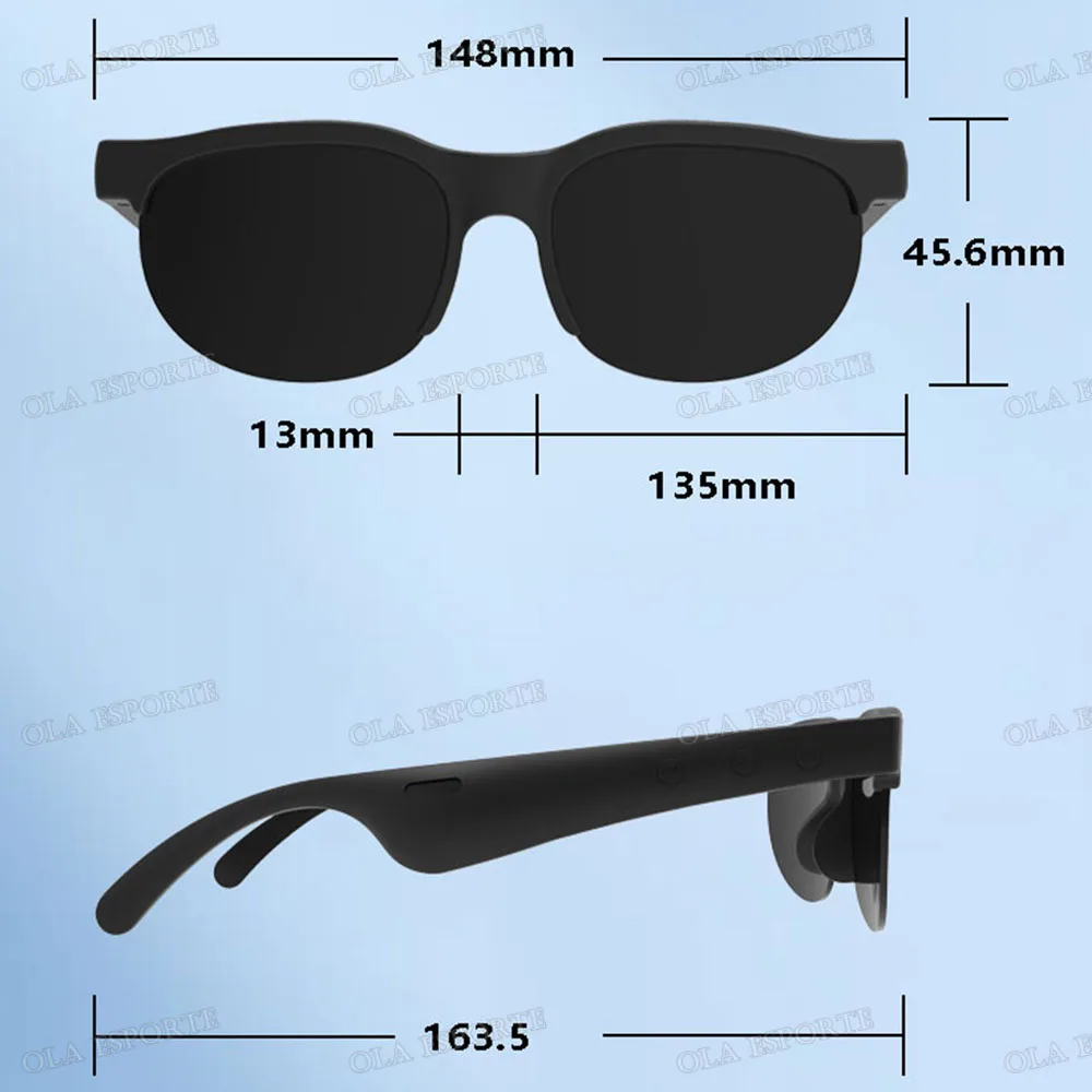 Occhiali intelligenti 2In1 Cuffie senza fili Occhiali Bluetooth da donna Controllo chiamate vocali Musica Occhiali da sole da uomo polarizzati UV 2025 Nuovo