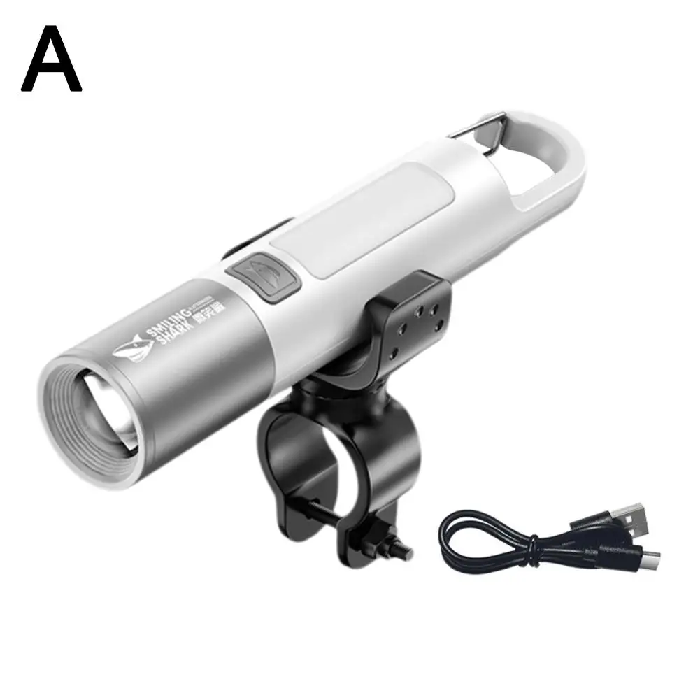 Luz delantera Led para bicicleta con luz trasera, linterna recargable para Zoom, linterna de ciclismo, accesorios para bicicleta de montaña, Q8t1