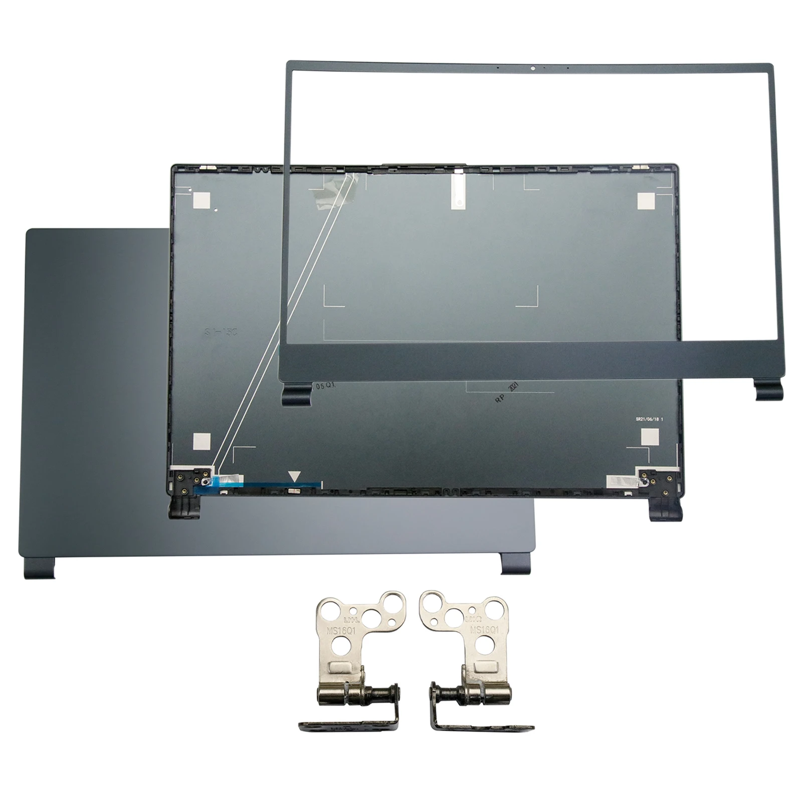 

New Blue LCD Back Cover Lid / Front Bezel / Hinges For MSI Delta 15 A5EFK MS-15CK Blue