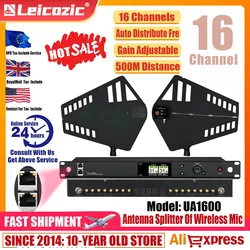 Leicozic AT1600 16 Channel Antenna Splitter Extend By 400M UHF RF Signal Distribution System For Wireless Microphone Cascade