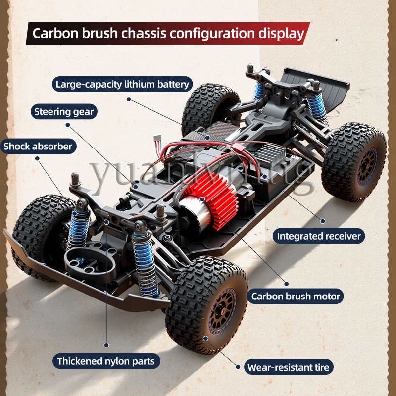 HB 1:12 Remote Control Racing Car 4WD High Speed Off-Road Short Course Truck RC Car Model Toy for Kids and Adults