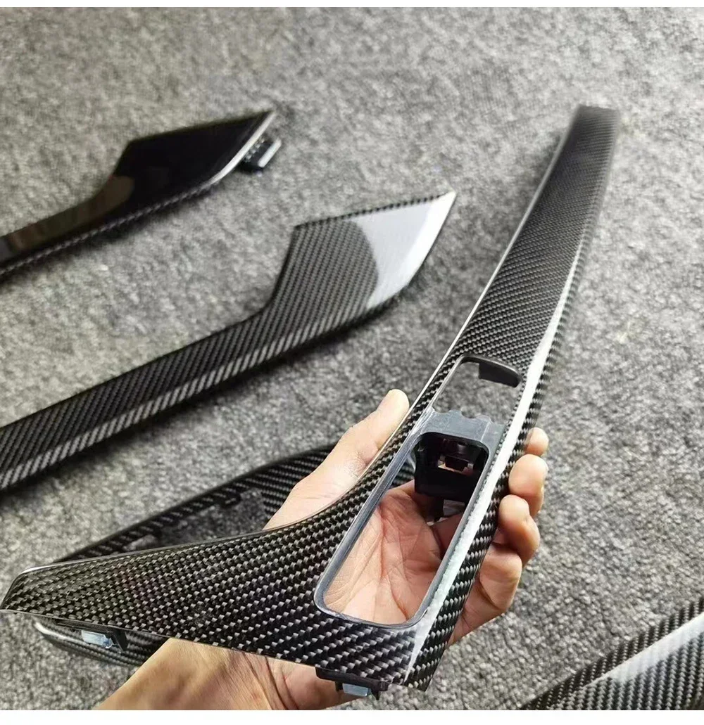 Suit for Audi A4 A5 S5 S4 2017-2025 Automotive Interio 7pcs Carbon Fiber Shift Decorative Frame Inner Door Panel Trim