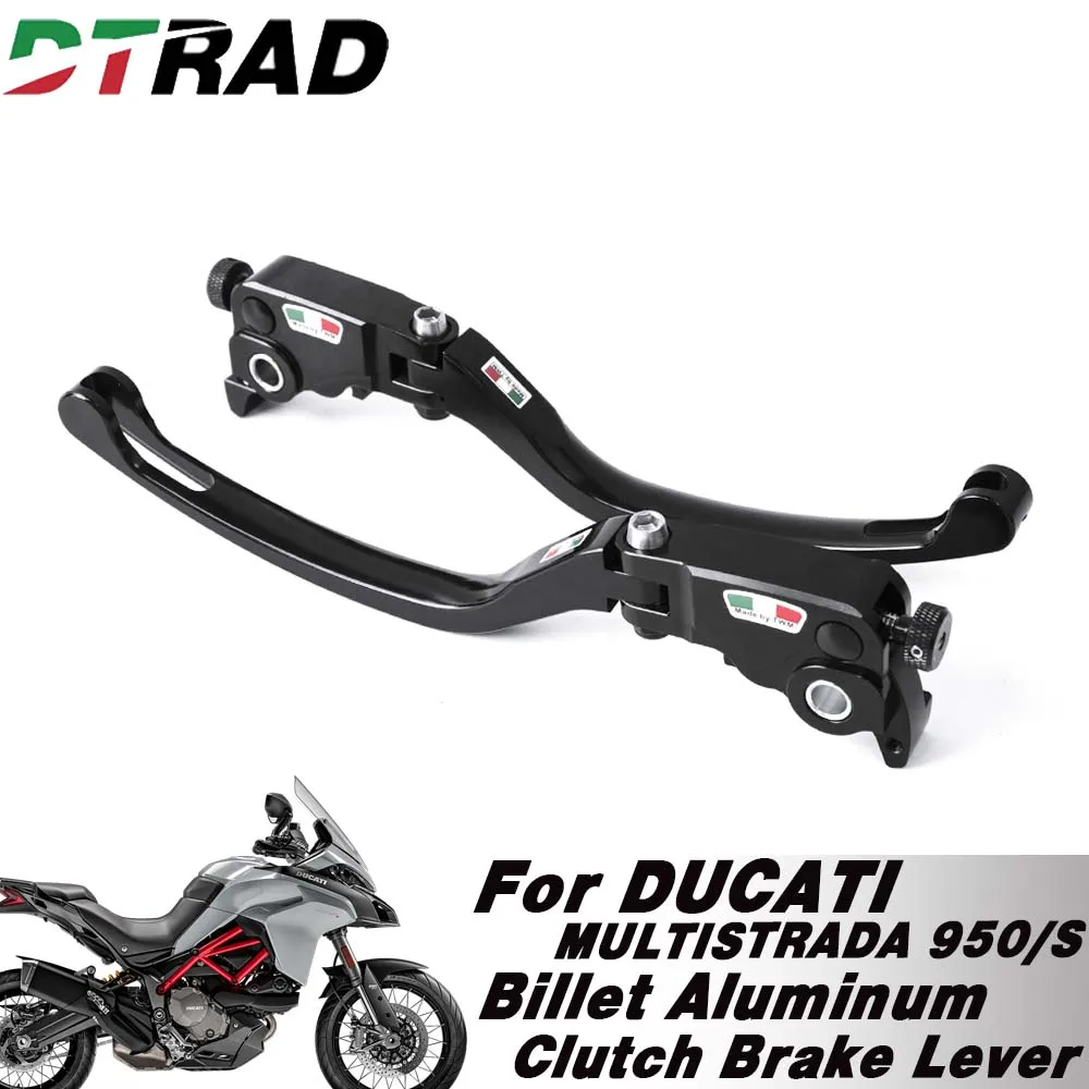 TWM Adjustable Articulated Billet Brake Clutch Lever Racing Folding Handle For DUCATI MULTISTRADA 950/950S 2019-2022 Accessories