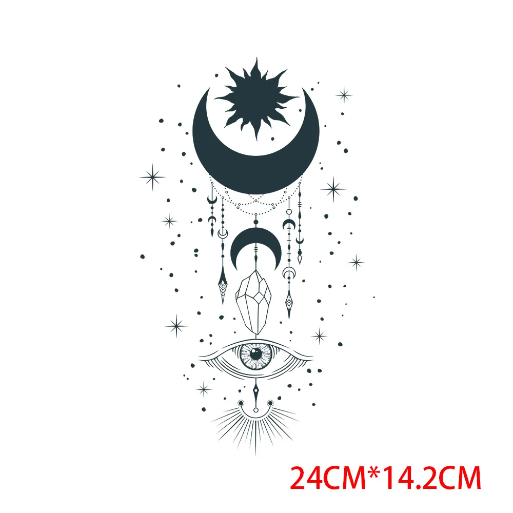 Mysterious Abstract Star Moon Heat Transfer Sticker Patches for Clothing  Iron on Patches  Stickers  Patches  Appliqued