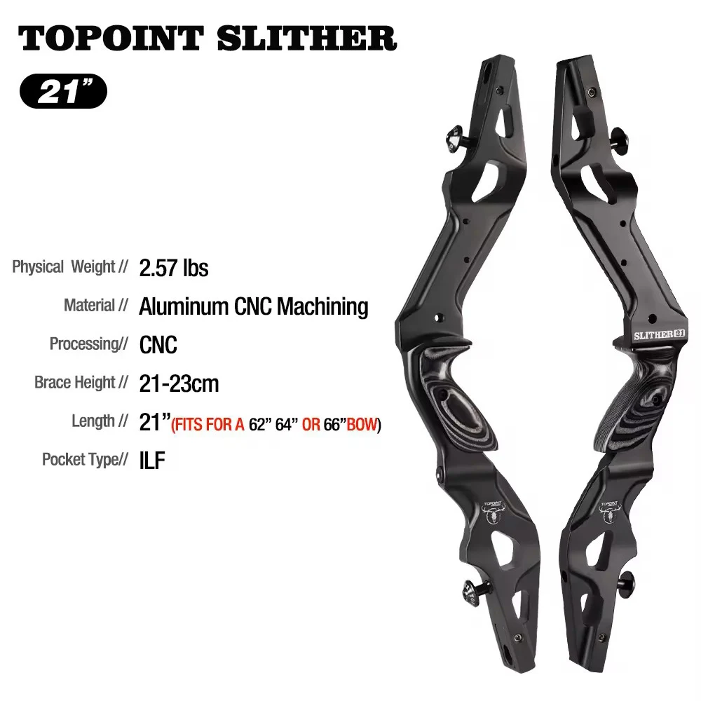 17“ 19” 21“ Bow Riser Aluminium CNC Milling Universal ILF Riser for Hunting and Competition