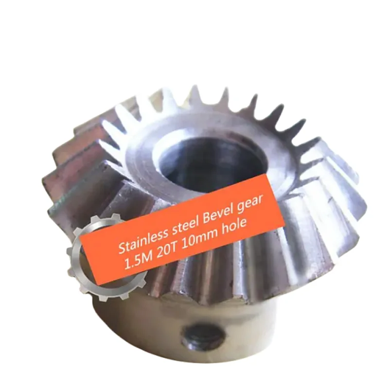 

1pcs 304 Stainless Steel Bevel Gear 1:1 1.5M 20T 10mm Hole