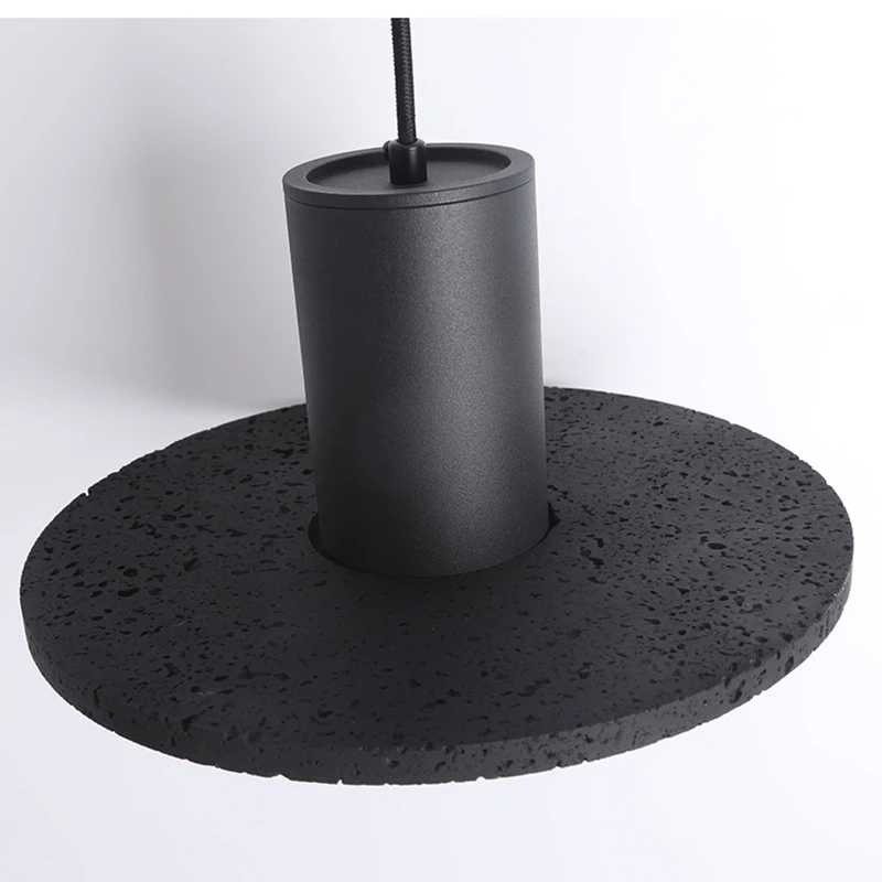 Black Hole Stone Bedside Chandelier Vintage Minimalist Pendant Lights for Bedroom Dining Room Kitchen Bar Designer Lighting Lamp