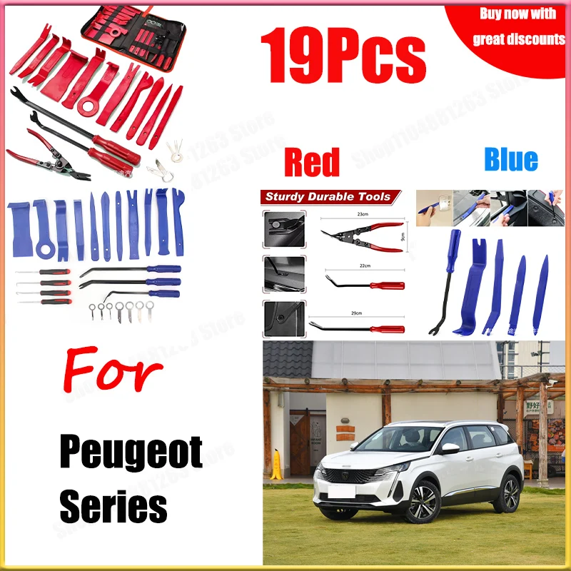 

For Peugeot 19pcs Disassembly Tool Kit Panel Disassembly Tool Decorative Instrument Panel Disassembly Tool Drilling Repair Tool